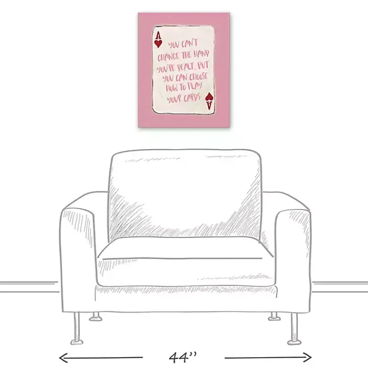 Kirklands Home Wall Quotes & Signs|Playing Card Canvas Art Print Pink