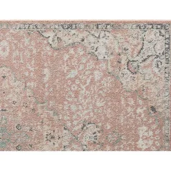 Kirklands Home Area Rugs|Pink Rose Medallion Area Rug, 5x7