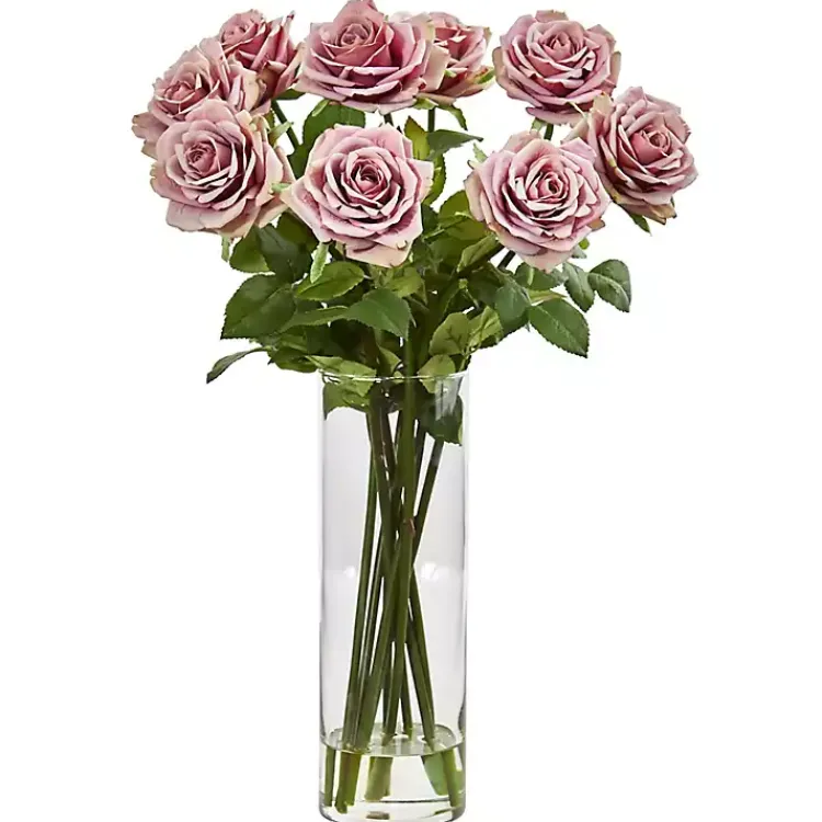 Discount Roses in Cylinder Vase Floral Arrangement Arrangements & Greenery