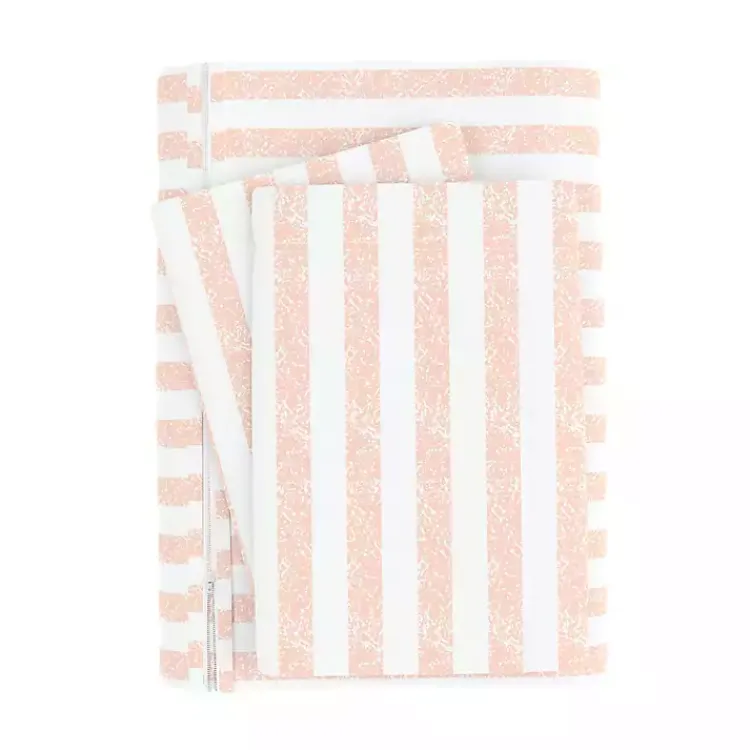 Kirklands Home Duvets|Pink Rugged Stripe 2-pc. Twin Duvet Cover Set