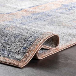 Kirklands Home Area Rugs|Pink Vintage Floral Print Area Rug, 8x10