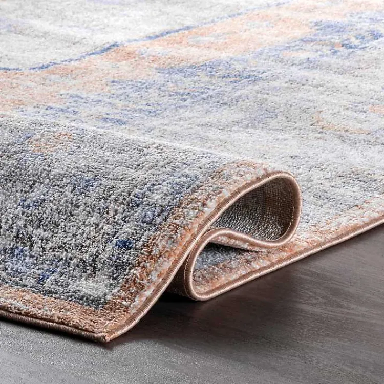 Kirklands Home Area Rugs|Pink Vintage Floral Print Area Rug, 8x10