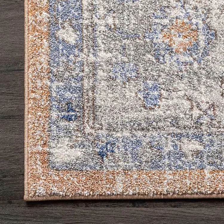 Kirklands Home Area Rugs|Pink Vintage Floral Print Area Rug, 8x10