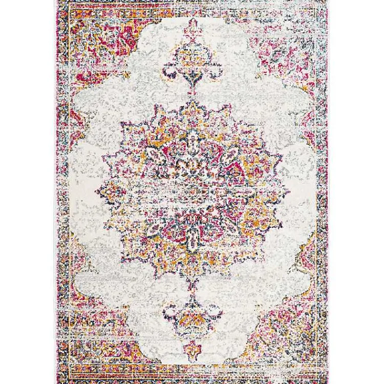 Kirklands Home Area Rugs|Pink Vintage Medallion Area Rug, 10x14