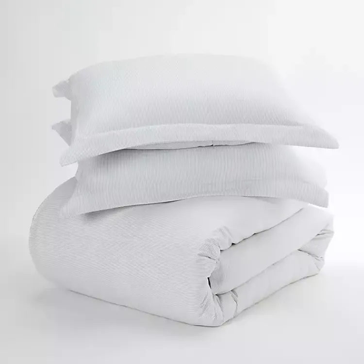 Kirklands Home Duvets|Pinstriped 3-pc. King Duvet Cover Set