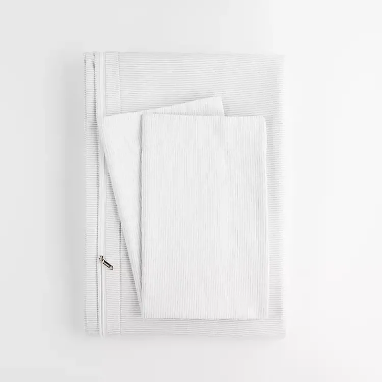 Kirklands Home Duvets|Pinstriped 3-pc. King Duvet Cover Set