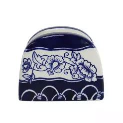 Kirklands Home Kitchen Accessories|Pip Vintage Blue Floral 3-pc. Shaker & Napkin Set