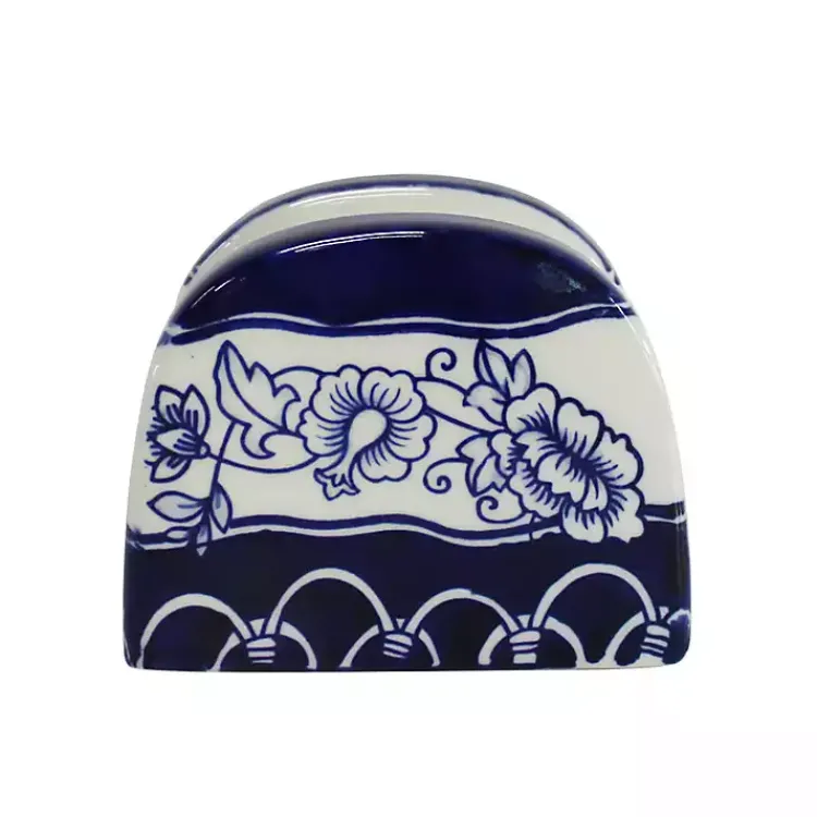 Kirklands Home Kitchen Accessories|Pip Vintage Blue Floral 3-pc. Shaker & Napkin Set
