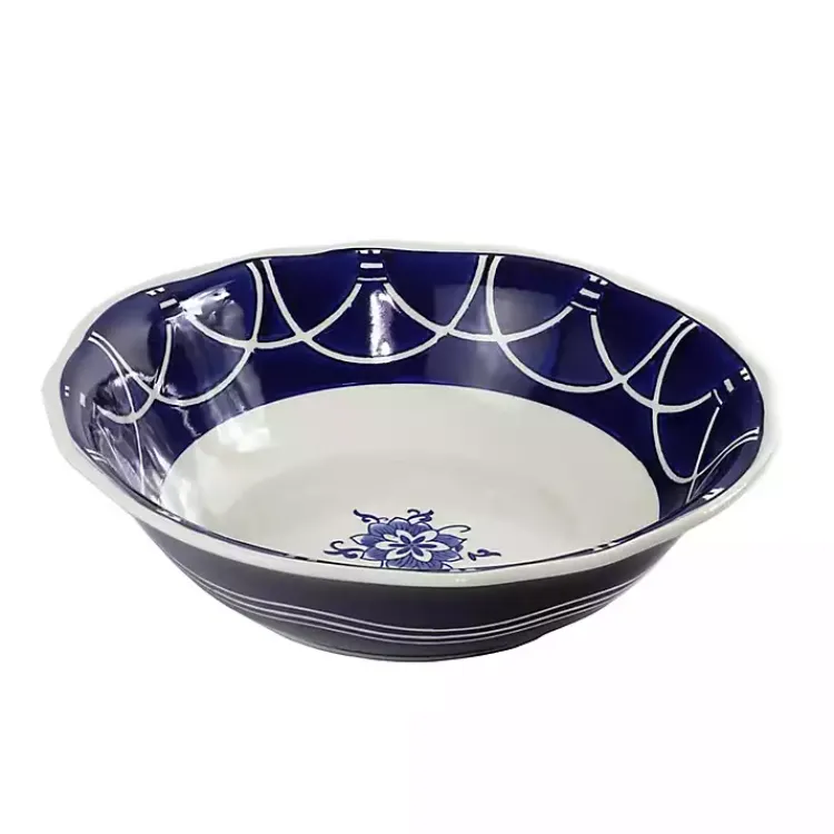 Kirklands Home Serving & Entertaining|Pip Vintage Blue Floral Serving Bowl