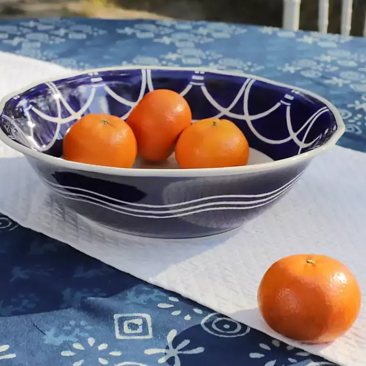 Kirklands Home Serving & Entertaining|Pip Vintage Blue Floral Serving Bowl