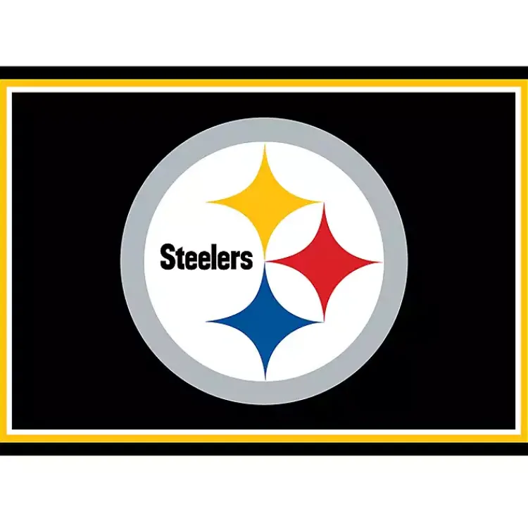 Kirklands Home Area Rugs|Pittsburgh Steelers Area Rug, 3x4 Black