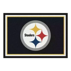 Kirklands Home Area Rugs|Pittsburgh Steelers Area Rug, 4x6 Black