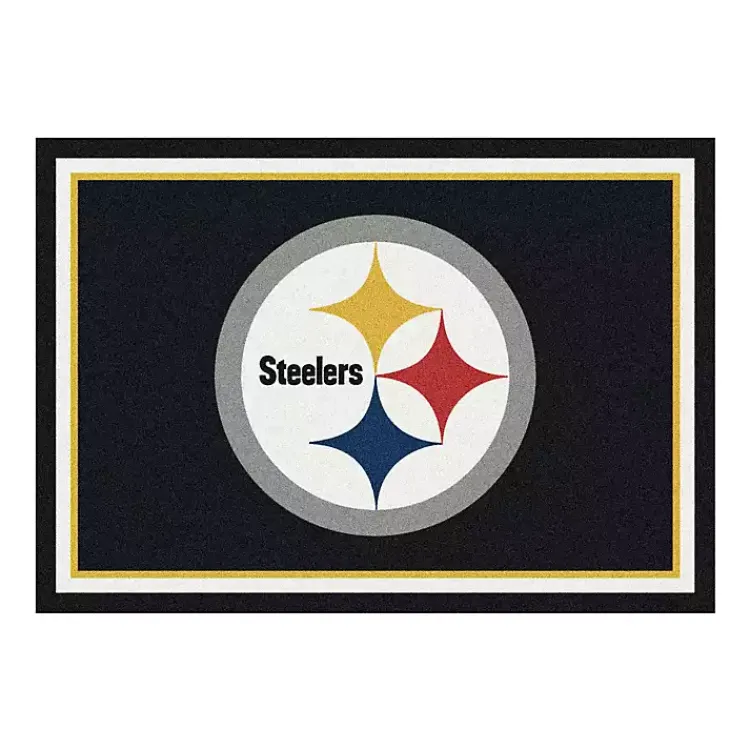 Kirklands Home Area Rugs|Pittsburgh Steelers Area Rug, 4x6 Black