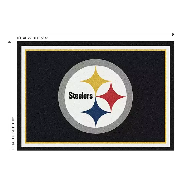 Kirklands Home Area Rugs|Pittsburgh Steelers Area Rug, 4x6 Black