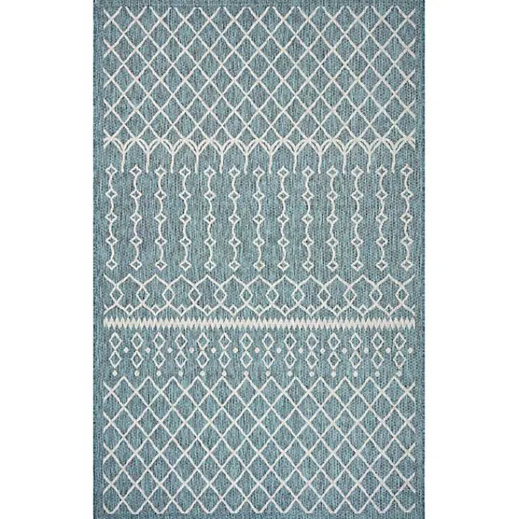 Kirklands Home Outdoor Rugs|Placid Portico Sun Shower Outdoor Area Rug, 7x9