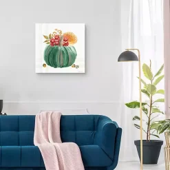 Clearance Plaid Pumpkin Harvest Canvas Art Print Fall