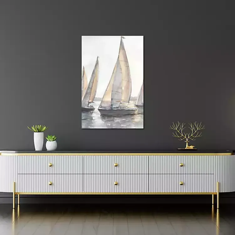 Kirklands Home Canvas Art|Plein Air Sailboats Canvas Art Print