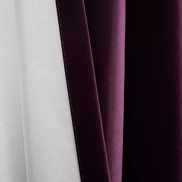 Kirklands Home Curtains & Drapes|Plum Absolute Blackout Curtain Panel Set, 84 in. Purple