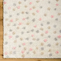 Kirklands Home Area Rugs|Plush Multicolor Dotted Area Rug, 5x7