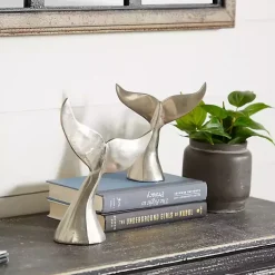 Best Polished Whale Fin 2-pc. Figurine Set Statues & Figurines