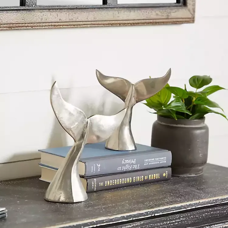 Best Polished Whale Fin 2-pc. Figurine Set Statues & Figurines