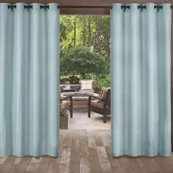 Kirklands Home Outdoor Curtains|Pool Biscayne Curtain Panel Set, 96 in. Blue