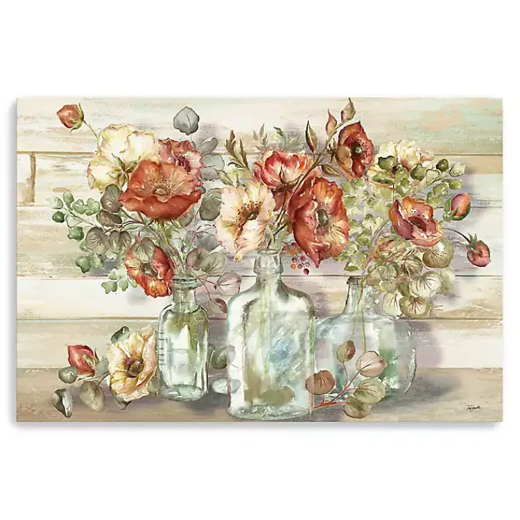 Kirklands Home Canvas Art|Poppies and Eucalyptus Canvas Wall Art