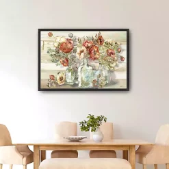 Kirklands Home Canvas Art|Poppies and Eucalyptus Framed Giclee Canvas Print Multi