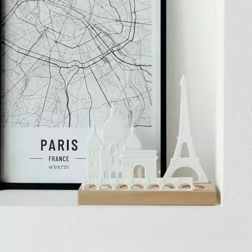 Outlet Porcelain and Wood Paris Tealight Candle Holder Candle Holders