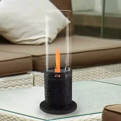 Kirklands Home Fire Pits|Portable Tabletop Fireplace on Black Base