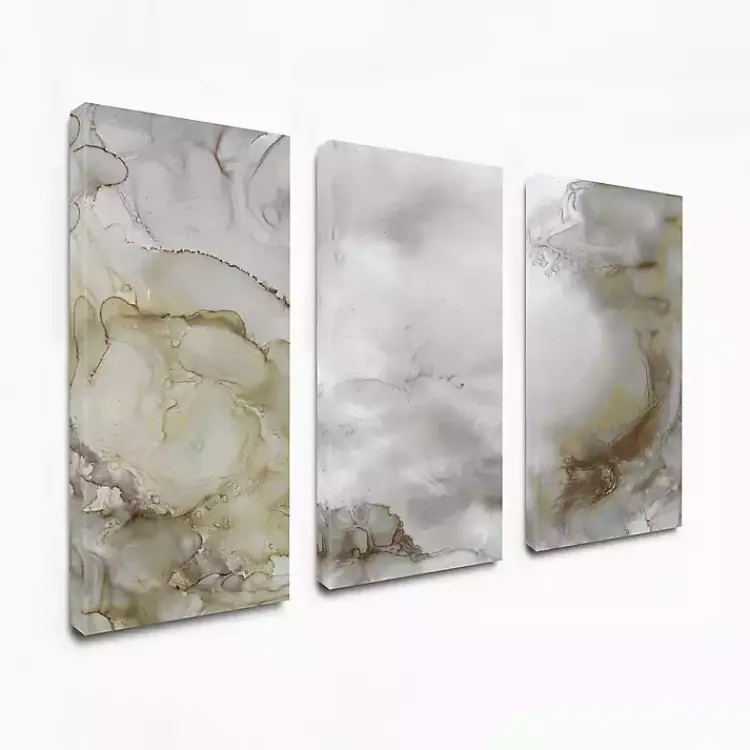 Kirklands Home Canvas Art|Portland Skies Giclee Canvas Art Prints, Set of 3 Gray