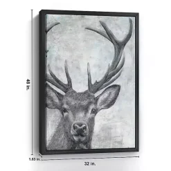 Kirklands Home Canvas Art|Portrait of a Deer Framed Giclee Canvas Art Print