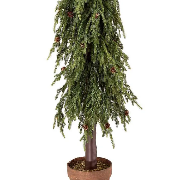 Potted Soft Touch Norfolk Pine Tree, 60 in. Christmas Arrangements & Garland