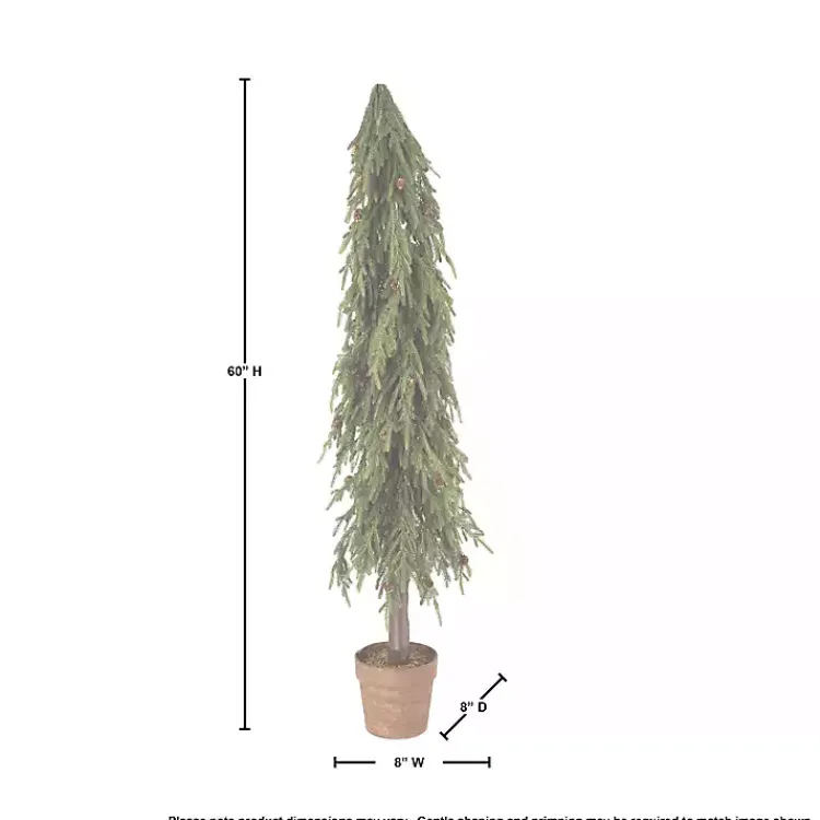 Potted Soft Touch Norfolk Pine Tree, 60 in. Christmas Arrangements & Garland