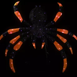 Best Pre-Lit Black and Orange Outdoor Spider Decoration Halloween
