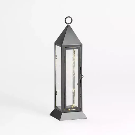Sale Pre-Lit Metal Twinkle Lights Lantern, 15 in. Lanterns