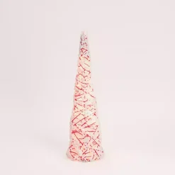 Best Pre-Lit Candy Cane Pom Pom Christmas Tree, 24 in. Outdoor Christmas Decorations