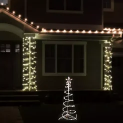 Clearance Pre-Lit Clear Spiral Tree, 3 ft. Outdoor Christmas Decorations