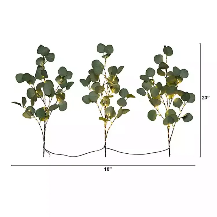 Best Pre-Lit Eucalyptus 3-pc. Bouquet Stems & Bouquets