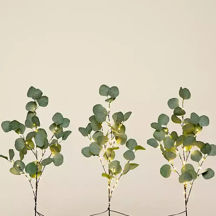 Best Pre-Lit Eucalyptus 3-pc. Bouquet Stems & Bouquets