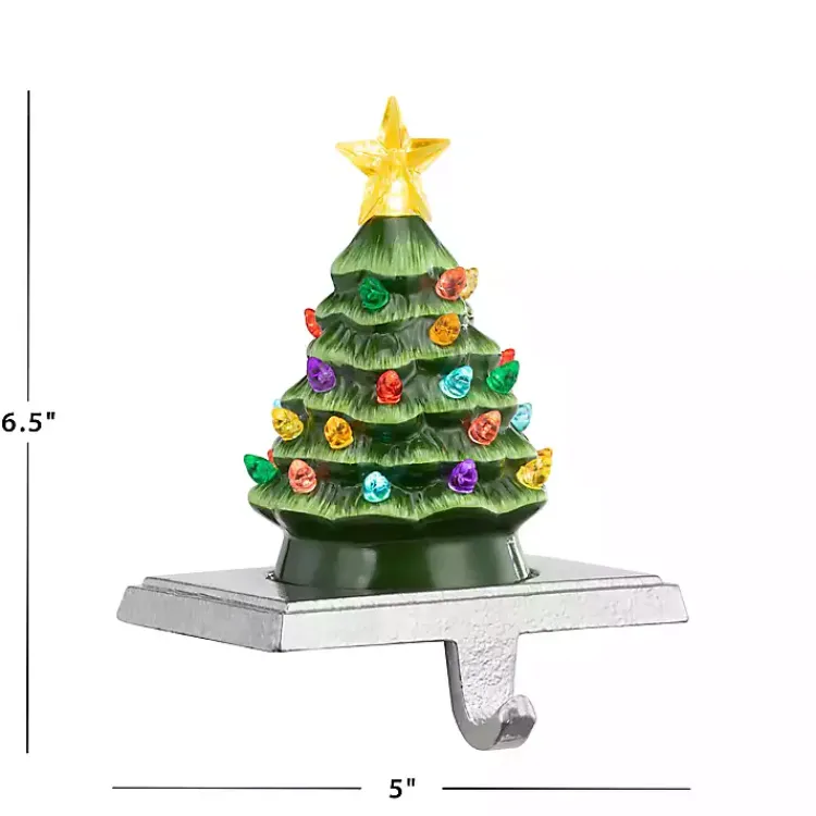 Sale Pre-Lit Evergreen Christmas Stocking Hanger Christmas Stockings & Stocking Holders