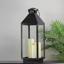 Clearance Pre-Lit Gold Brushed Candle Lantern Lanterns