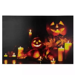 Discount Pre-Lit Jack O' Lantern Canvas Art Print Halloween