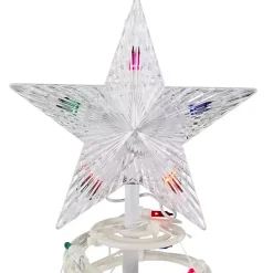 Outlet Pre-Lit Multicolor White Spiral Trees, Set of 2 Outdoor Christmas Decorations