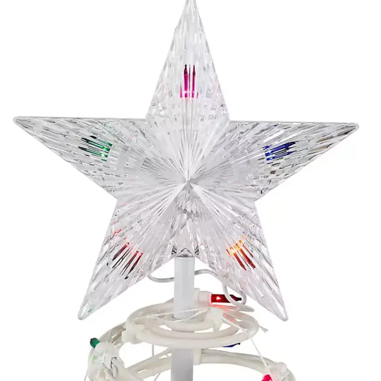 Outlet Pre-Lit Multicolor White Spiral Trees, Set of 2 Outdoor Christmas Decorations