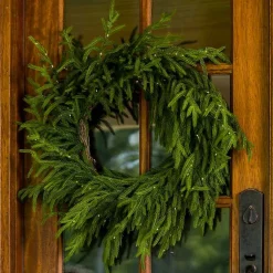 Pre-lit Norfolk ery Wreath Christmas Wreaths