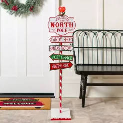 New Pre-Lit North Pole Outdoor Sign Outdoor Christmas Decorations