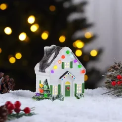 Pre-Lit Nostalgic Christmas Village House Christmas Decorations