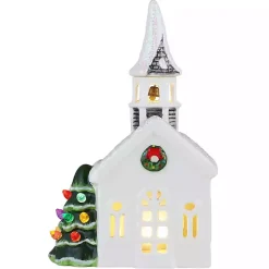 Clearance Pre-Lit Nostalgic Christmas Church Christmas Decorations