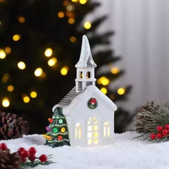 Clearance Pre-Lit Nostalgic Christmas Church Christmas Decorations
